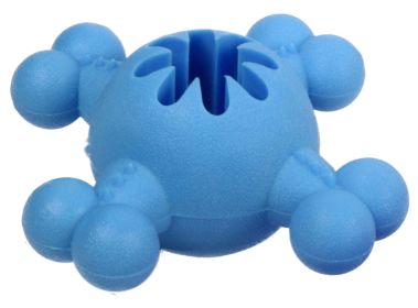 'Quadra-Bone' TPR Treat Dispensing Durable Dog Toy (Color: Blue)