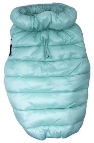 'Pursuit' Quilted Ultra-Plush Thermal Dog Jacket (Color: Aqua, Size: X-Large)