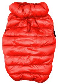 'Pursuit' Quilted Ultra-Plush Thermal Dog Jacket (Color: Red, Size: Small)