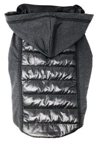 Hybrid 4-Season Stretch & Quick-Dry Dog Coat w/ Pop out Hood (Color: Black, Size: Small)