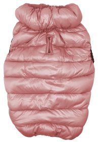 'Pursuit' Quilted Ultra-Plush Thermal Dog Jacket (Color: pink, Size: Large)