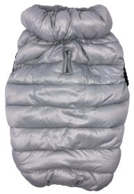 'Pursuit' Quilted Ultra-Plush Thermal Dog Jacket (Color: Grey, Size: X-Large)