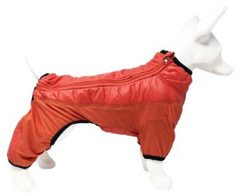 Lightweight 4-Season Stretch Quick-Dry Full Body Dog Jacket (Color: Red, Size: X-Small)