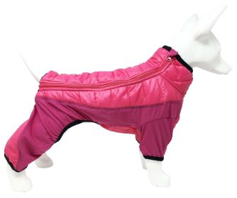 Lightweight 4-Season Stretch Quick-Dry Full Body Dog Jacket (Color: pink, Size: X-Small)