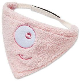 'Dizzy-Eyed Cyclops' Cotton Velcro Dog Bandana & Scarf (Color: pink, Size: Small)