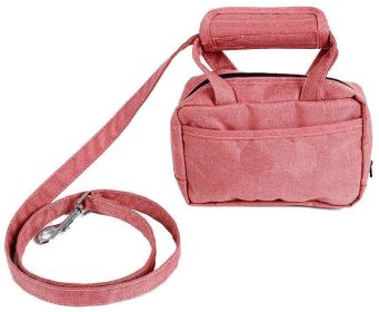 Purse Dog Leash, Accessory Holder & Waste Bag Dispenser (Color: pink)