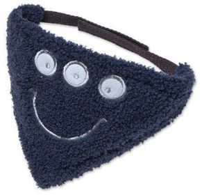 'Dizzy-Eyed Cyclops' Cotton Velcro Dog Bandana & Scarf (Color: Navy, Size: Small)