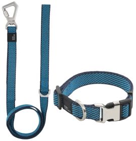 'Escapade' Outdoor Series 2-in-1 Dog Leash & Collar (Color: Blue, Size: Small)