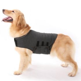 Anti Anxiety Dog Vest Jacket Shirt Stress Relief Wrap (Color: Dark Gray, Size: XL 29-49kg)