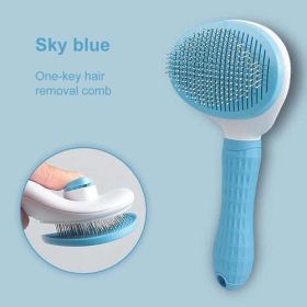 Dog Hair Remover Comb For Long Hair (Color: Green)