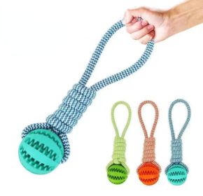 Treat Balls Interactive Tooth Cleaning Leaking Balls Chewing Bite Resistant (Color: Blue)