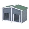 47.2 ' Large Wooden Dog House Outdoor & Indoor-Cabin Style;W/ Porch;  2 Doors