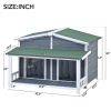 47.2 ' Large Wooden Dog House Outdoor & Indoor-Cabin Style;W/ Porch;  2 Doors